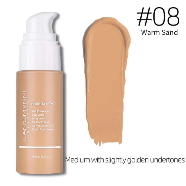 Langmanni Waterproof Liquid Foundation - 08#