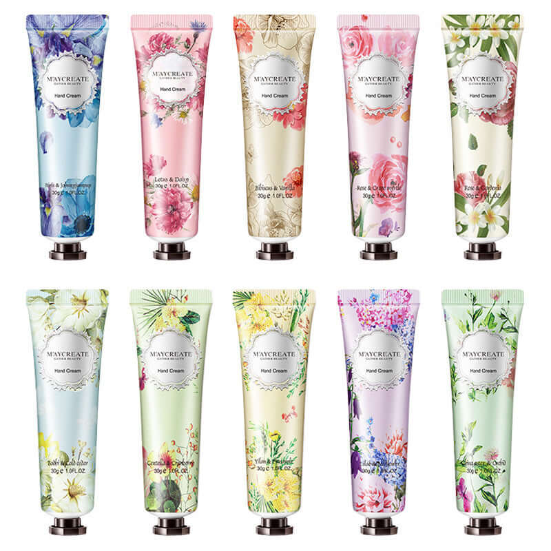 10 Pcs floral moisturizing hand cream set 