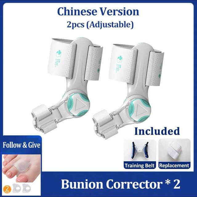 2 pcs of adjustable bunion corrector - white, chinese version