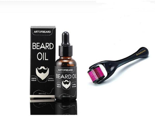 Beard oil and roller