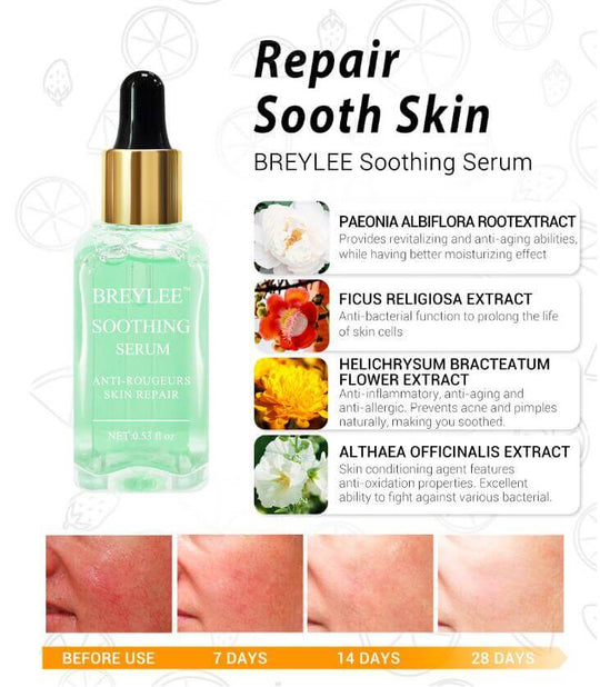 Breylee Facial Serum Series-Hyaluronic Acid, 24K Gold, Soothing and Rose Hydrating Serums