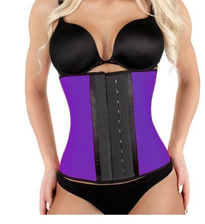 Purple womans waist trainer corset 