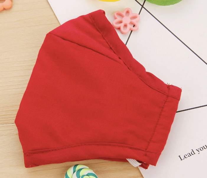 Rose red cotton PM2.5 reusable face mask