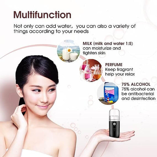 The nano anti-aging and hydrating facial sprayer is multifunctional