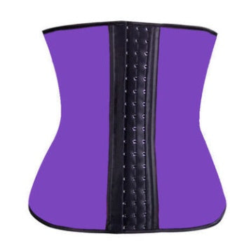 Purple womans waist trainer corset 