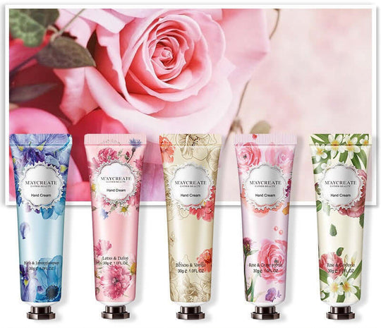 5 Pcs floral moisturizing hand cream set 