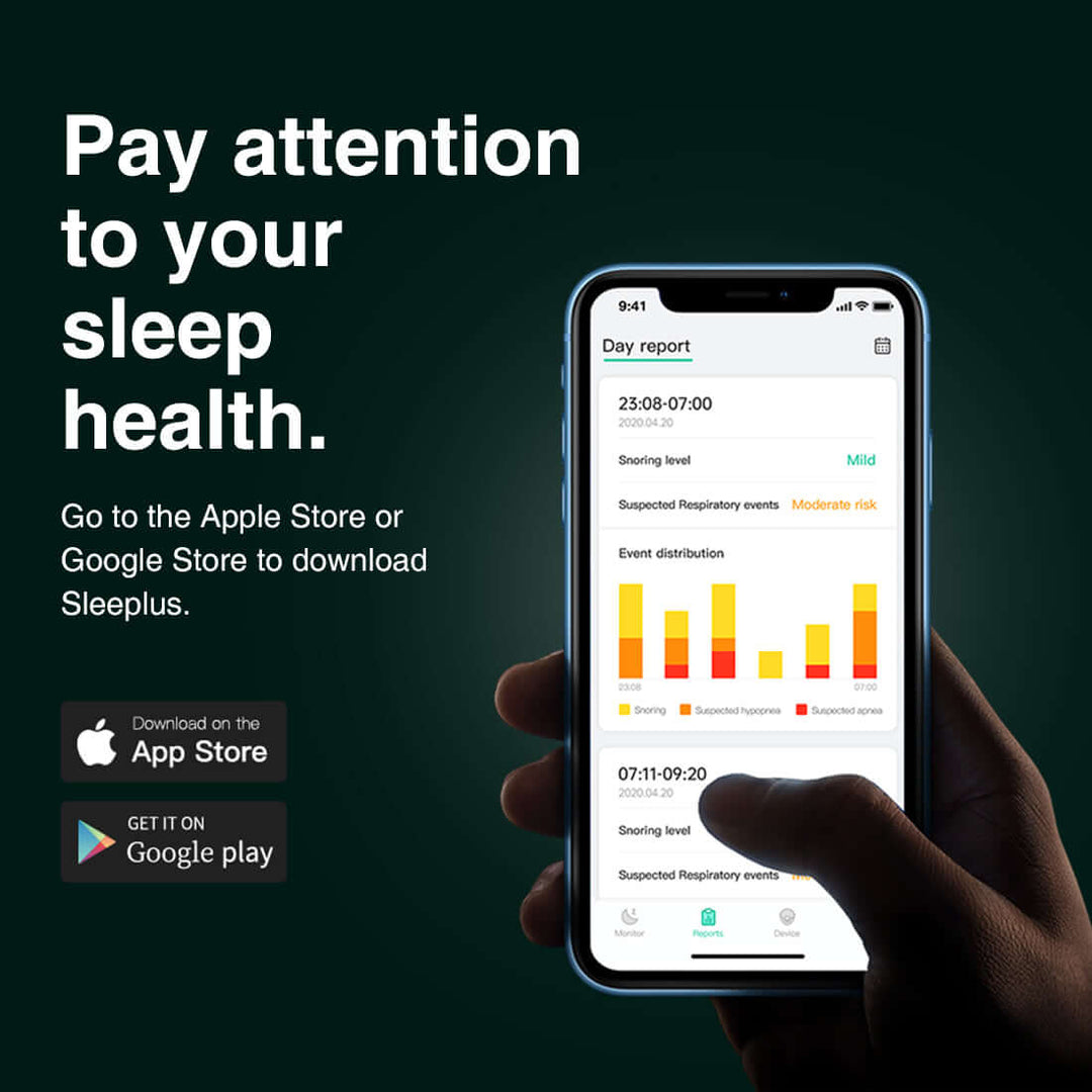 A sleepplus app needs to be uploaded for the portable sleepbreathing monitor