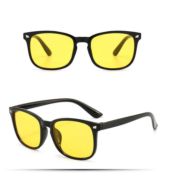 Anti-blue light gaming glasses with black yellow frame color