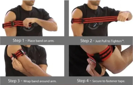 Occlusion Training Bands for Bicep Growth