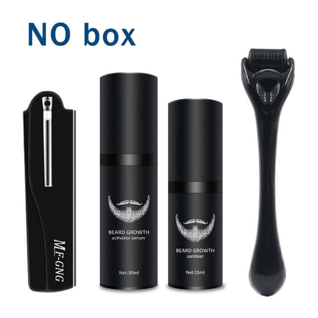 Beard growth kit with derma roller - without box