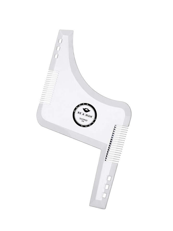 White beard shaping and styling tool