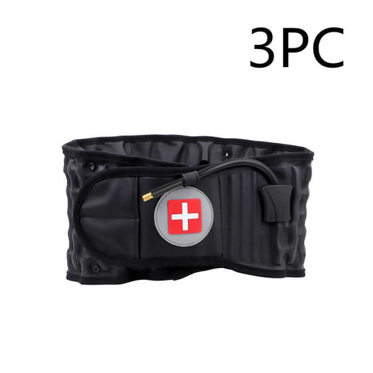 Black lumbar decompression back support belt - 3pcs