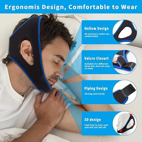 Design of anti snoring jaw strap 