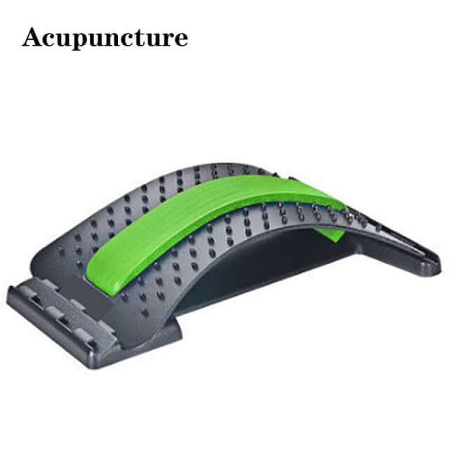 Acupuncture multi-level adjustable back massager - green and black