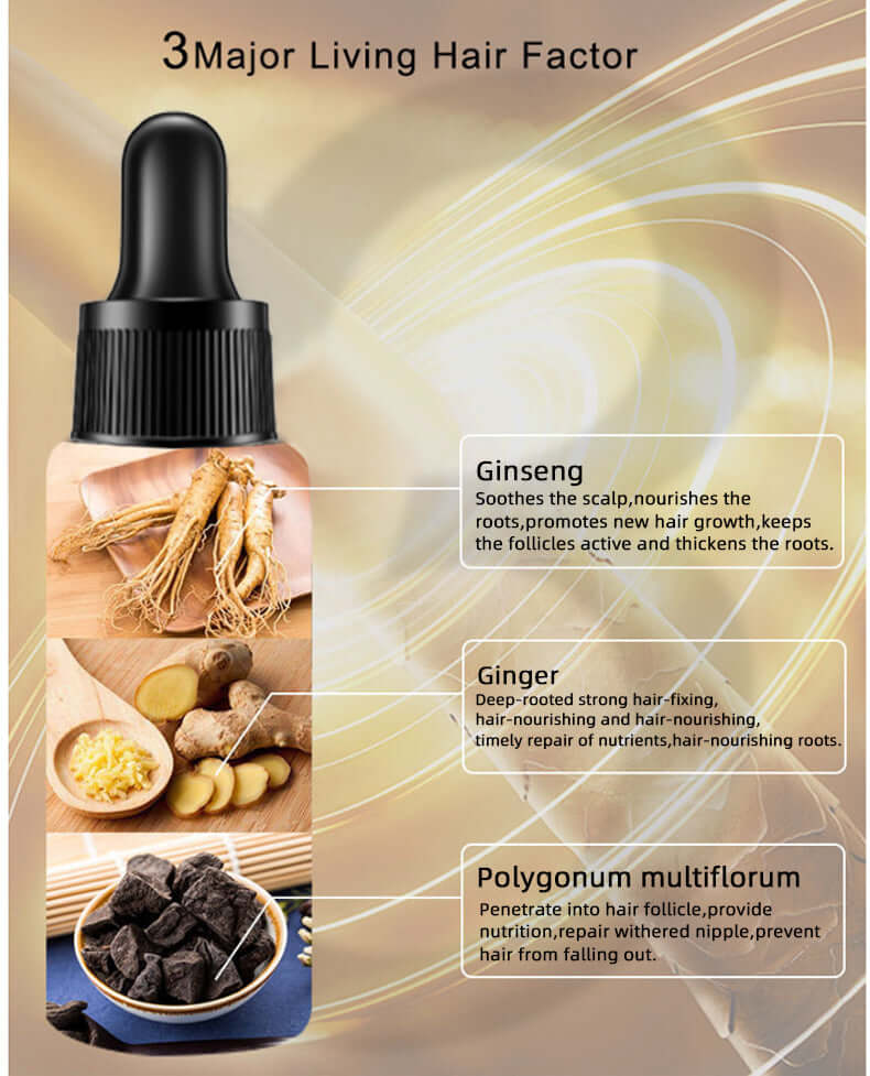 Herbs used in ginseng and ginger hair growth oil