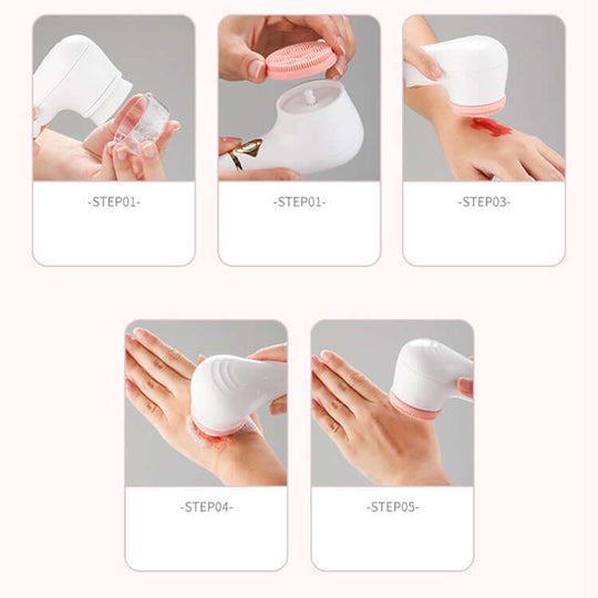 How to use the electric facial cleansing device