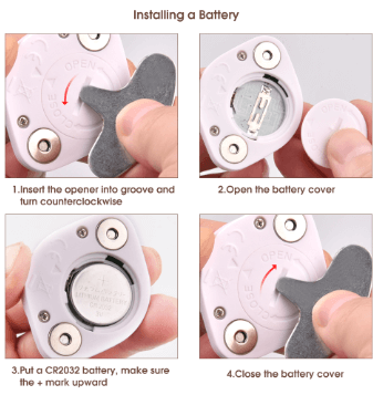 Instruction - how to install the battery of the  facial slimming and sculpting massager t