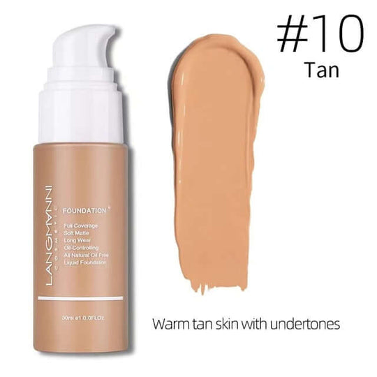 Langmanni Waterproof Liquid Foundation - 10#