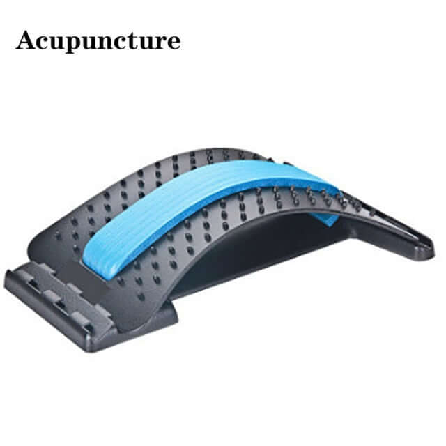 Light blue and black acupuncture multi-level adjustable back massager