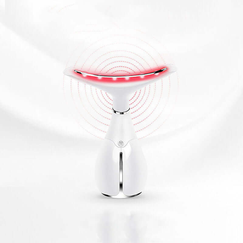 Face and neck care beauty instrument emitting red light