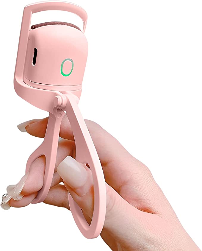 Pink rechargable electric  eyelash curlerurler