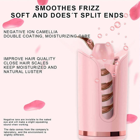 Professional automatic hair curler keeps the hair moisturized and doesn't split its ends 