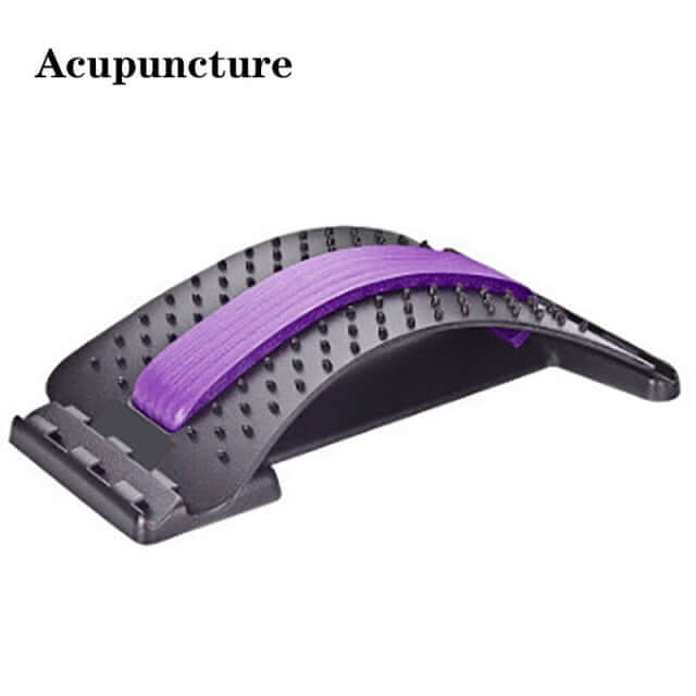 Purple and black acupuncture multi-level adjustable back massager