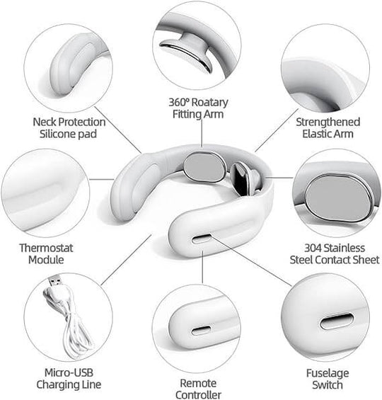 Schematic of intelligent electric pulse neck massager