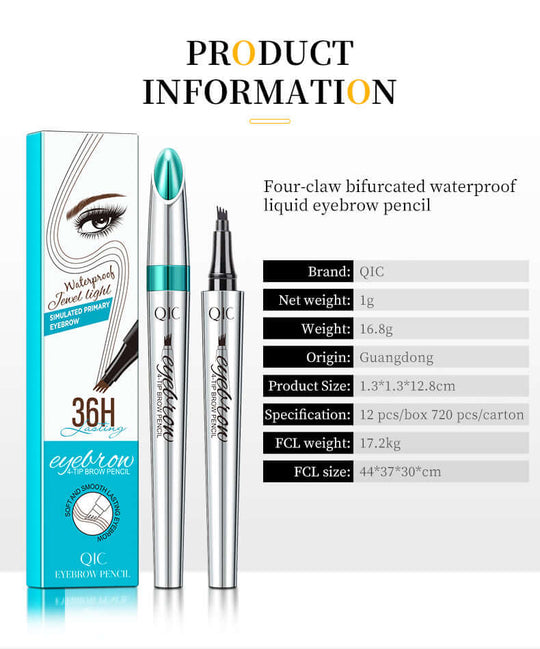 Specification of 4-Tip Waterproof 3D Eyebrow Pen 