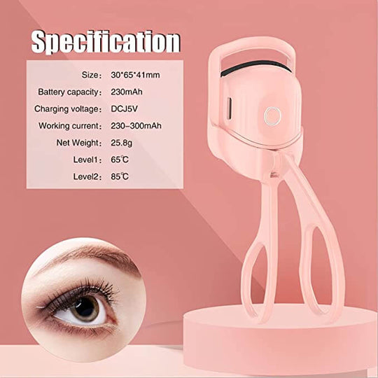 Specifications of the rechargable electric eyelash curler