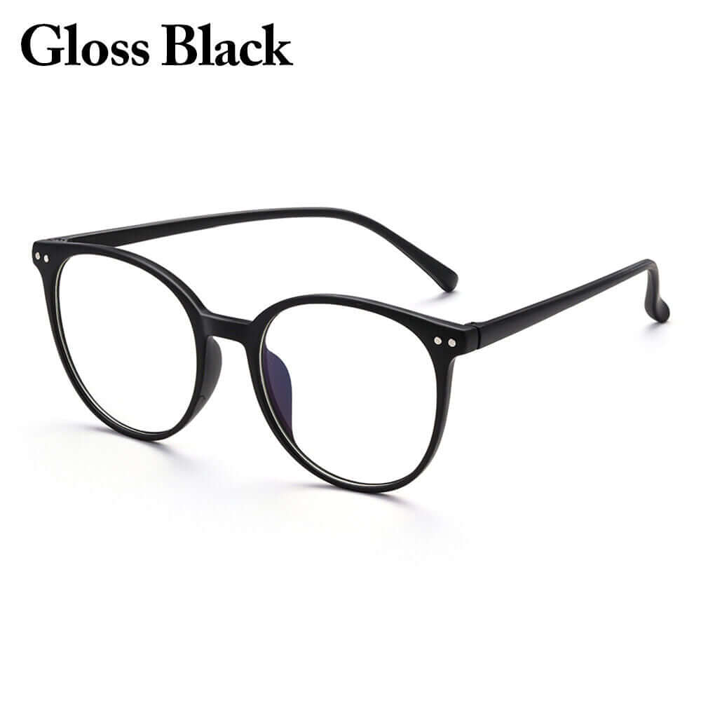 Stylish blue light protection glasses - gloss black