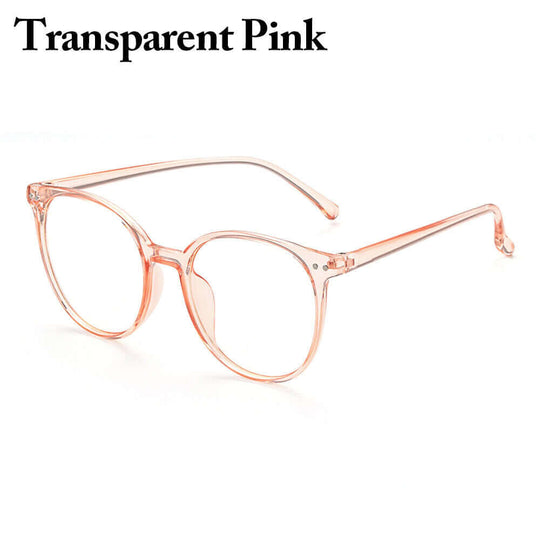 Stylish blue light protection glasses - transparent pink