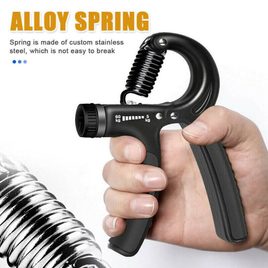 The alloy spring of adjustable hand gripper is made of stainless steel, which is not easy to break