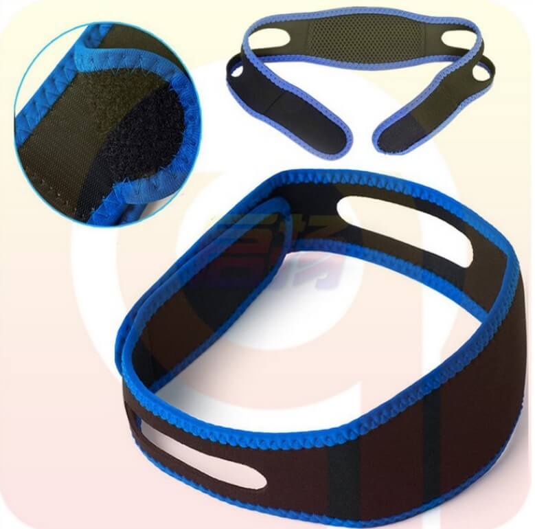 The anti-snoring jaw strap is adjustable