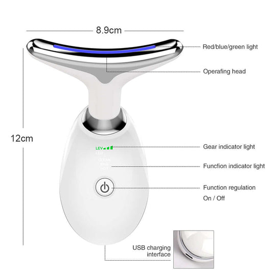 The size of the anti-wrinkle face and neck massager