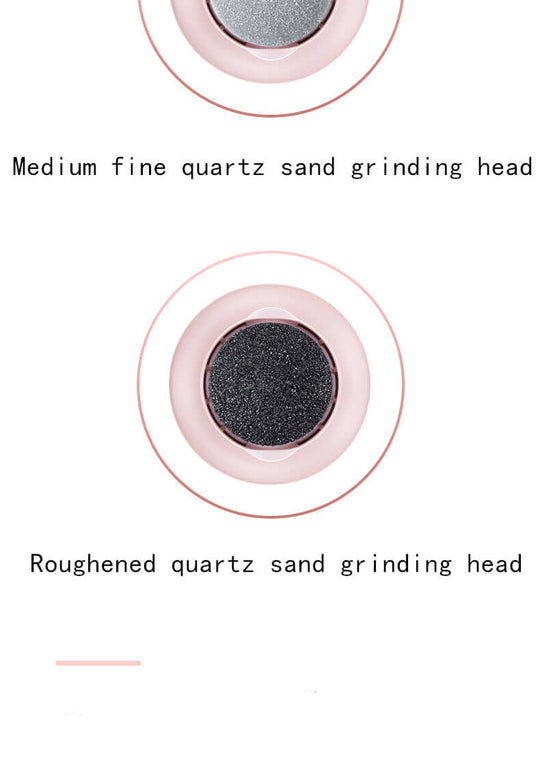 Medium fine and roughened sand grinding heads of the electric vacuum callus remover