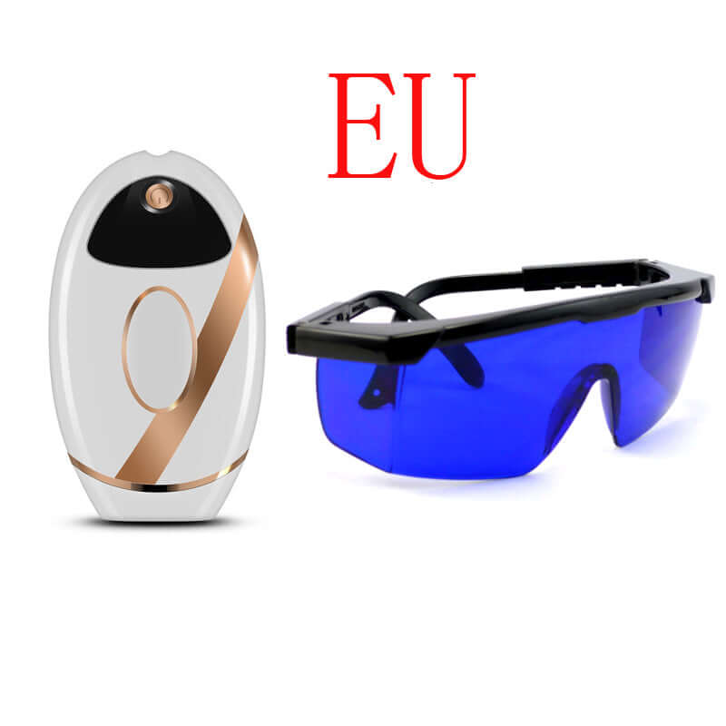 White IPL hair removal device f and a pair of safety glasse - EU