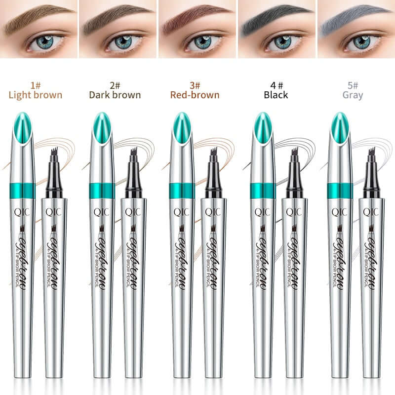 4-Tip waterproof 3D eyebrow pen in 5 colors