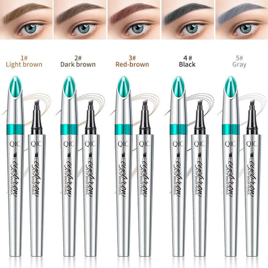 4-Tip waterproof 3D eyebrow pen in 5 colors