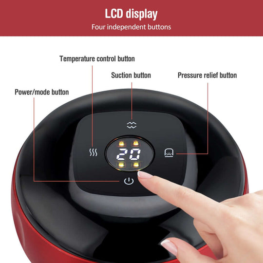 Schematic of the LCD display of the electric vacuum cupping massager