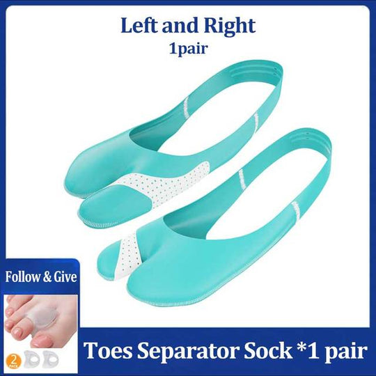 A pair of toe separator socks*1 for right and left foot 