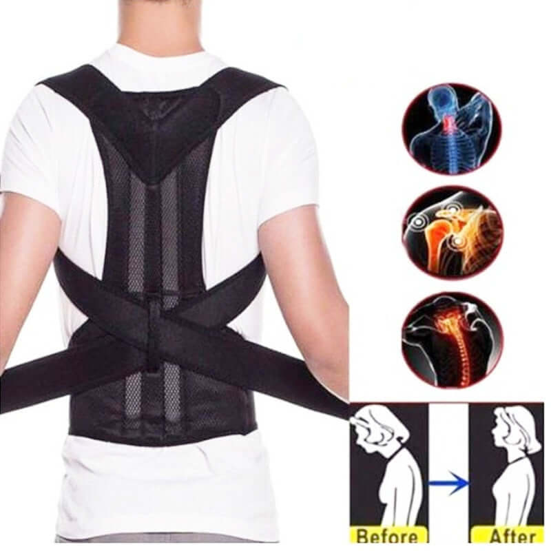 Before and after useage of posture corrector for different back and neck problems