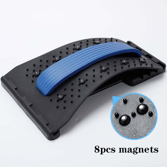 Blue and black multi-level adjustable back massager after assambling - 8 pcs magnets