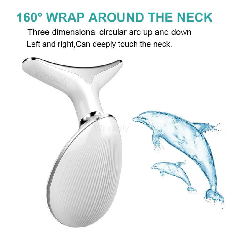 Dolphin shape of anti-wrinkle face and neck massager