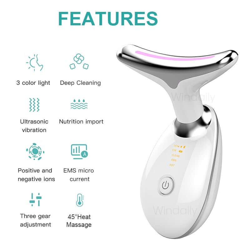 Features of anti-wrinkle face and neck massager