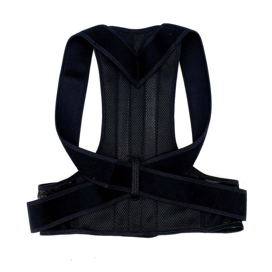 Front view of a black posture corrector 