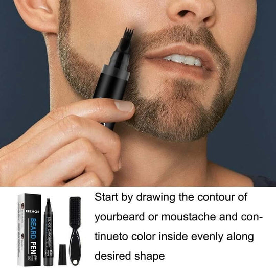 How to use the 4 tip beard filler pen 