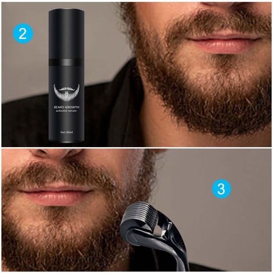 How to use the beard growth kit with derma roller 