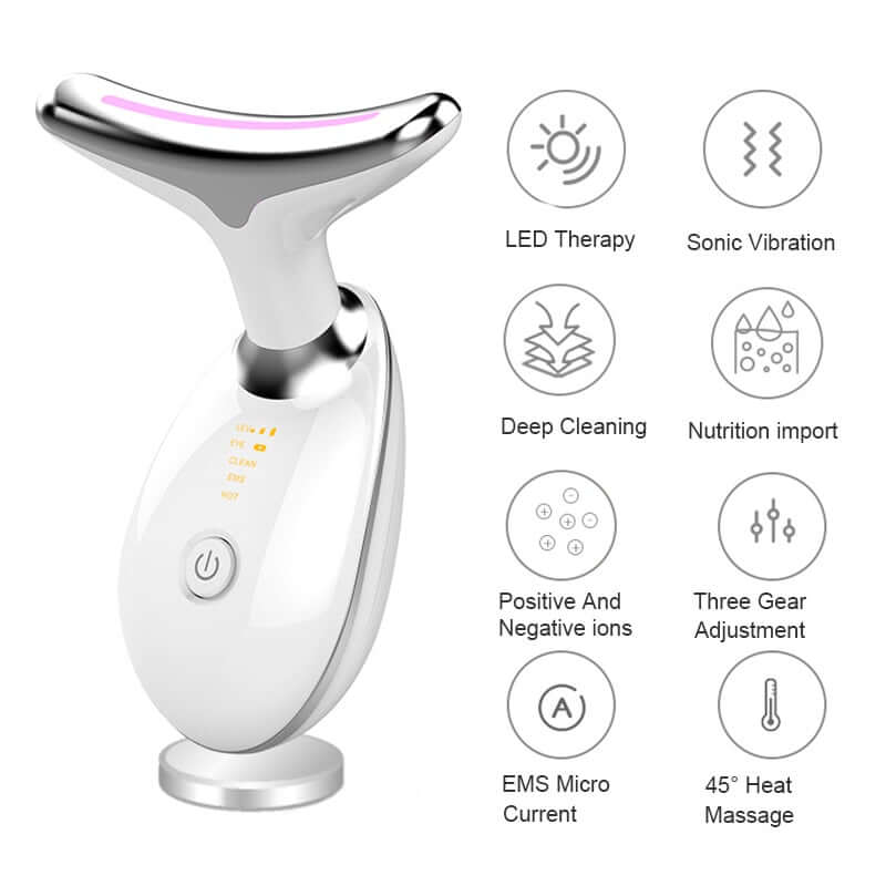 Principle and key features of anti-wrinkle face and neck massager