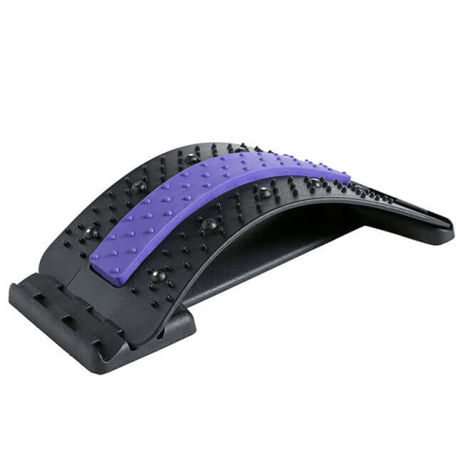 Purple and black back stretcher for pain relief 